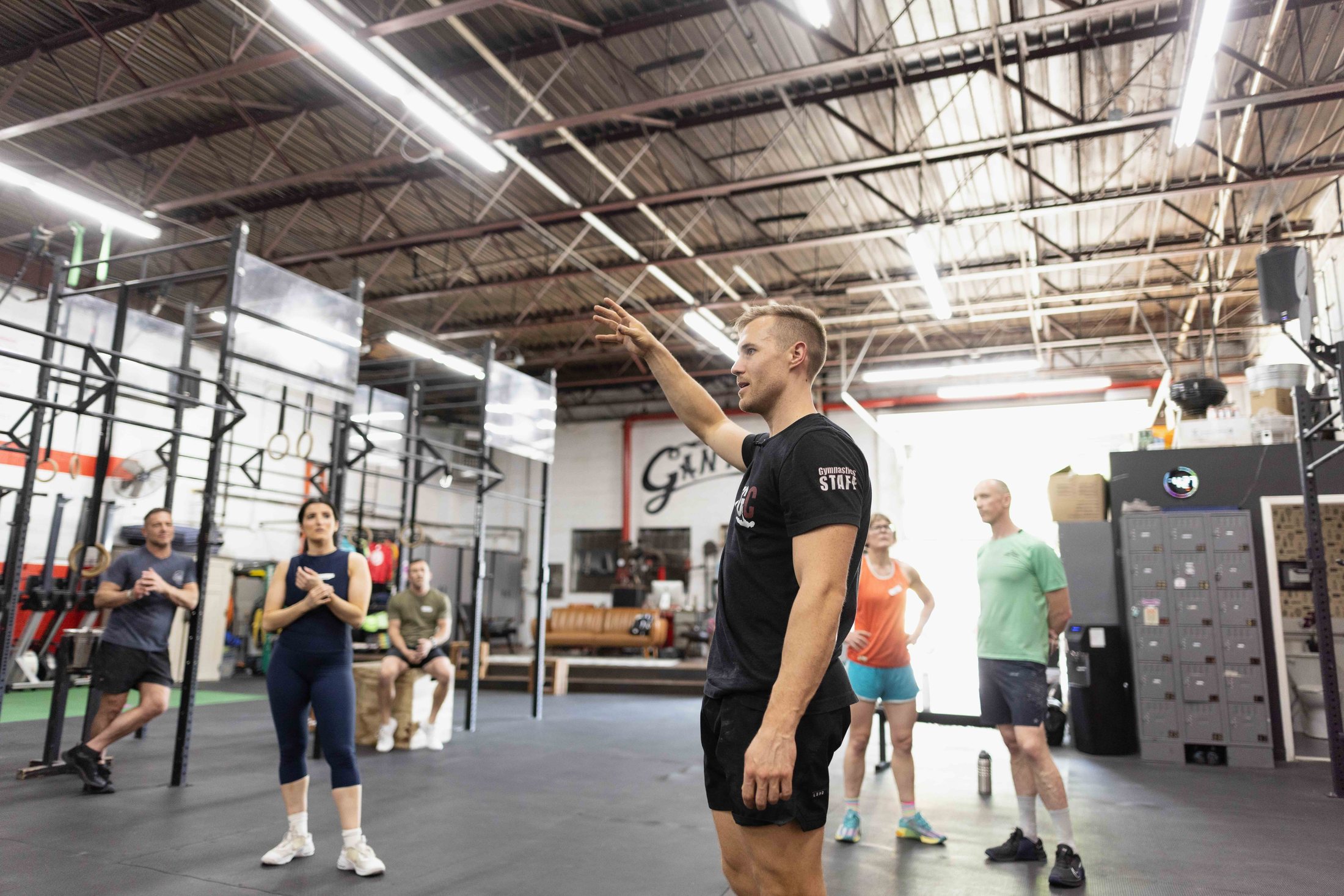 Dane Leavy coaching a movement workshop